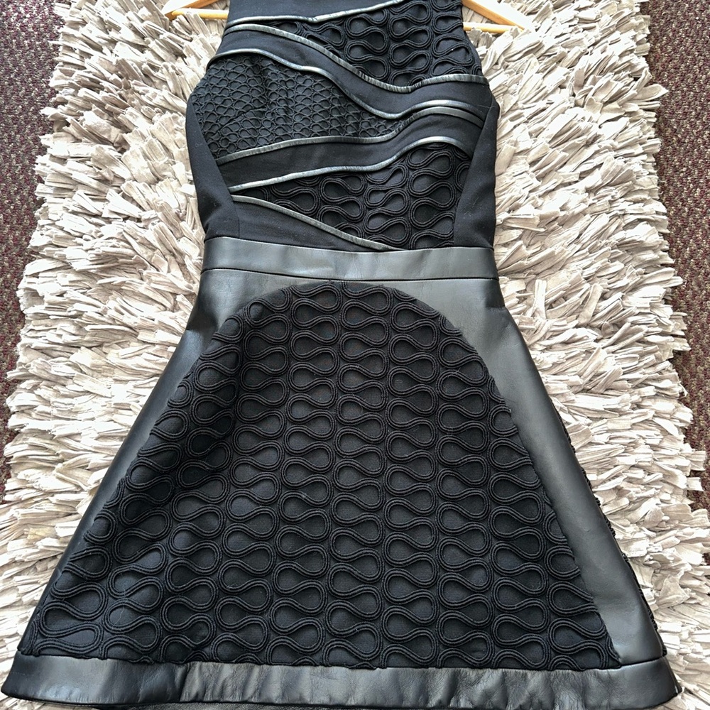 David Koma leather mini dress